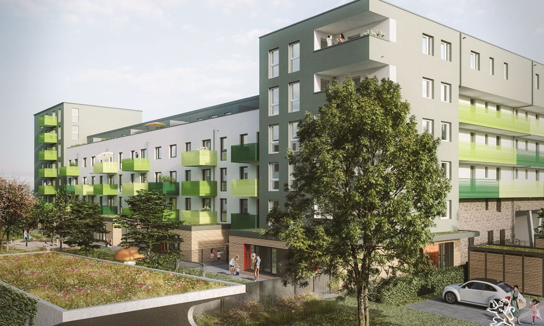 Visualisierung des Neubauprojekts auf der Mainhöhe in Kelsterbach.