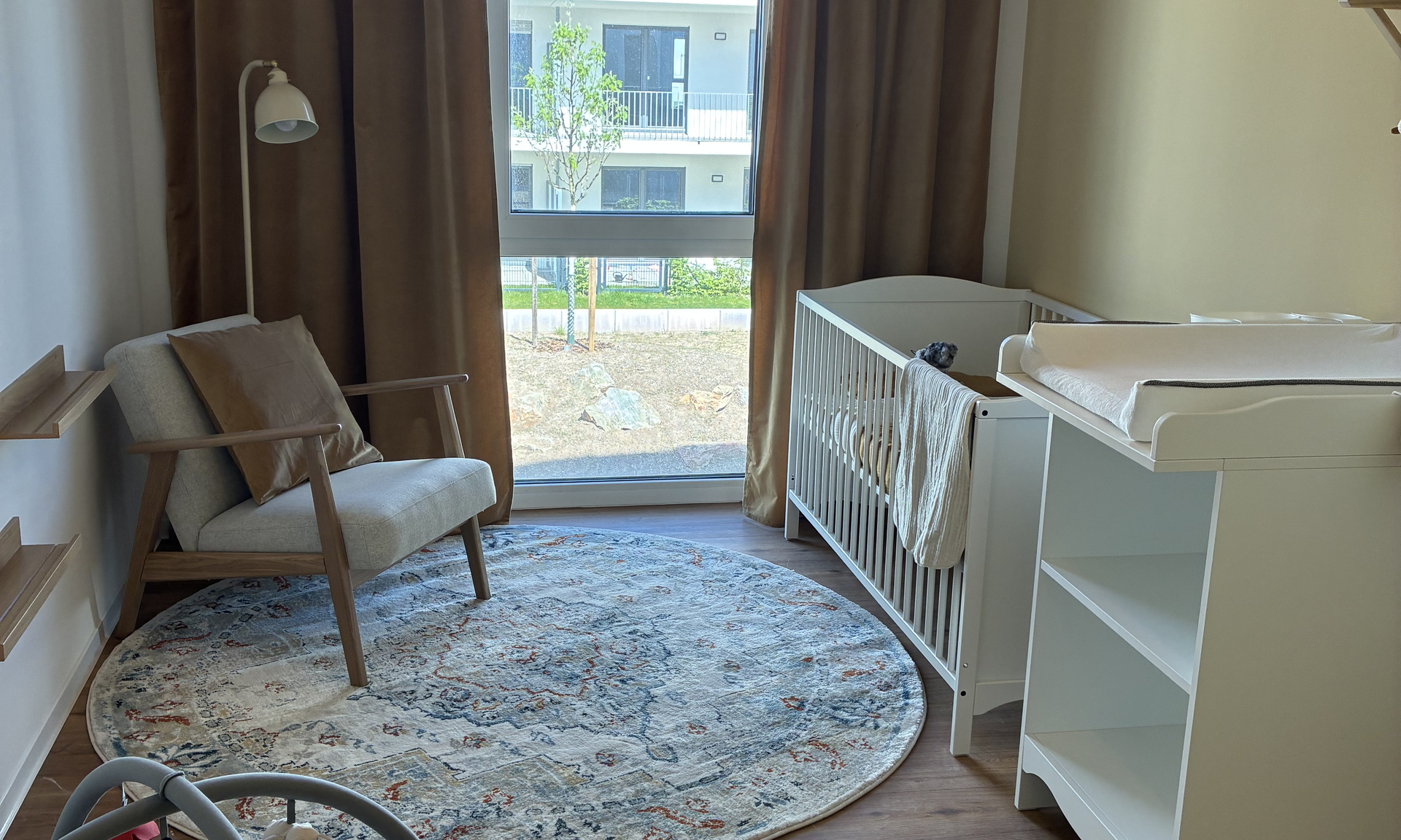 Zu sehen ist das mit IKEA eingerichtete Kinderzimmer in der Musterwohnung im Elisabethentor in Wiesbaden-Delkenheim