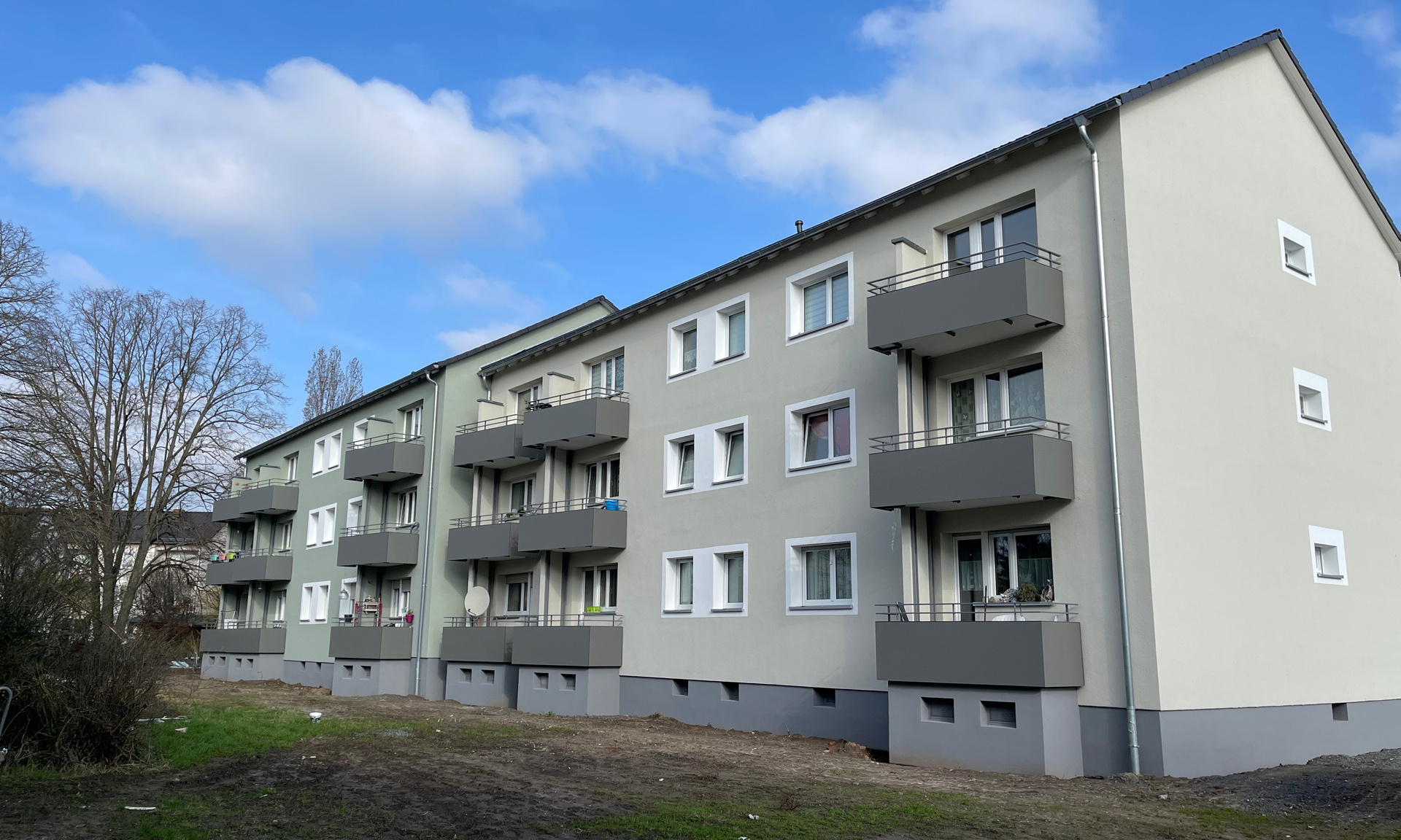 Der bereits modernisierte Bauabschnitt. Foto: NHW