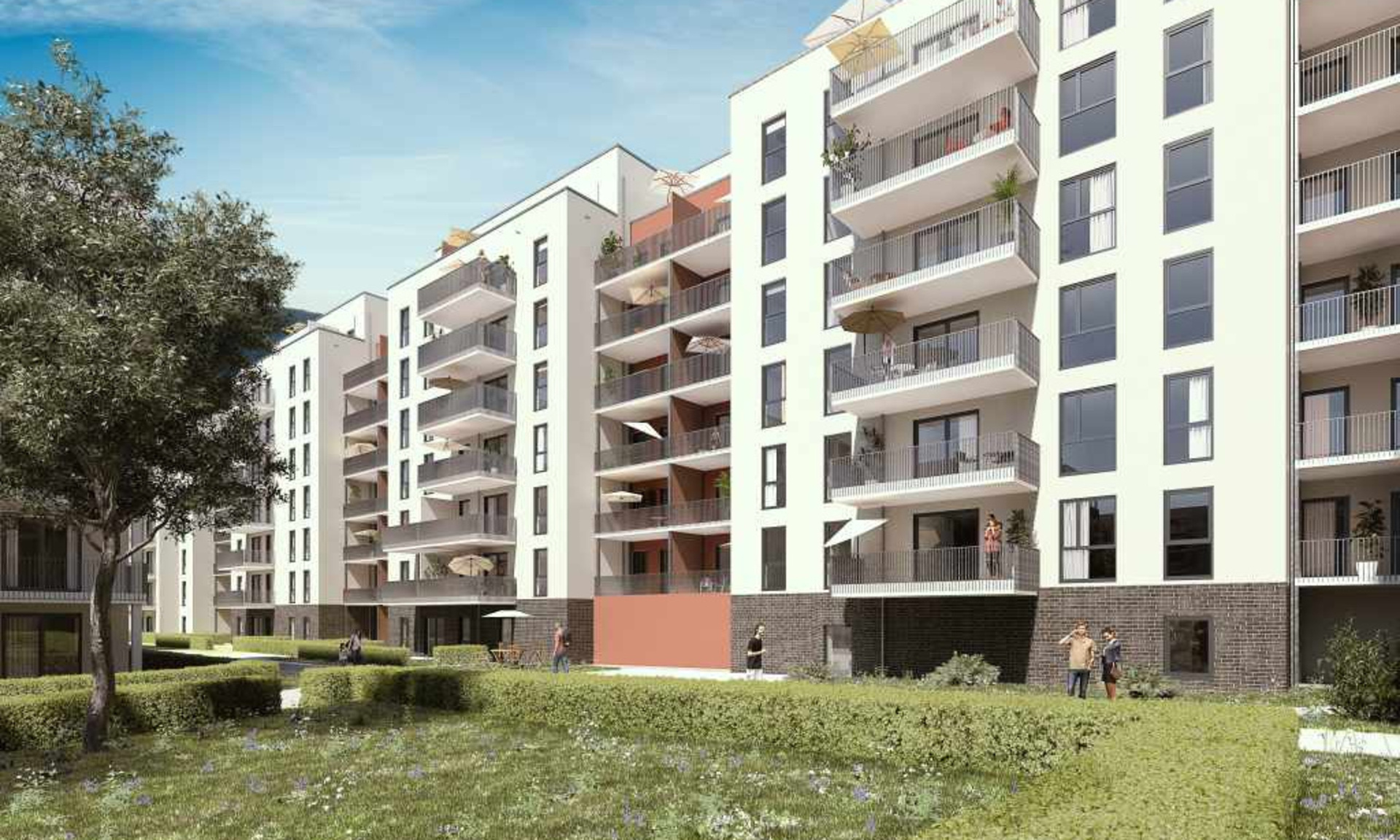 Die Wohnungen auf den Baufeldern D und E sind bezugsfertig. Foto: Optify GmbH
