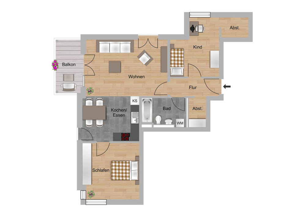 Grundriss 3-M