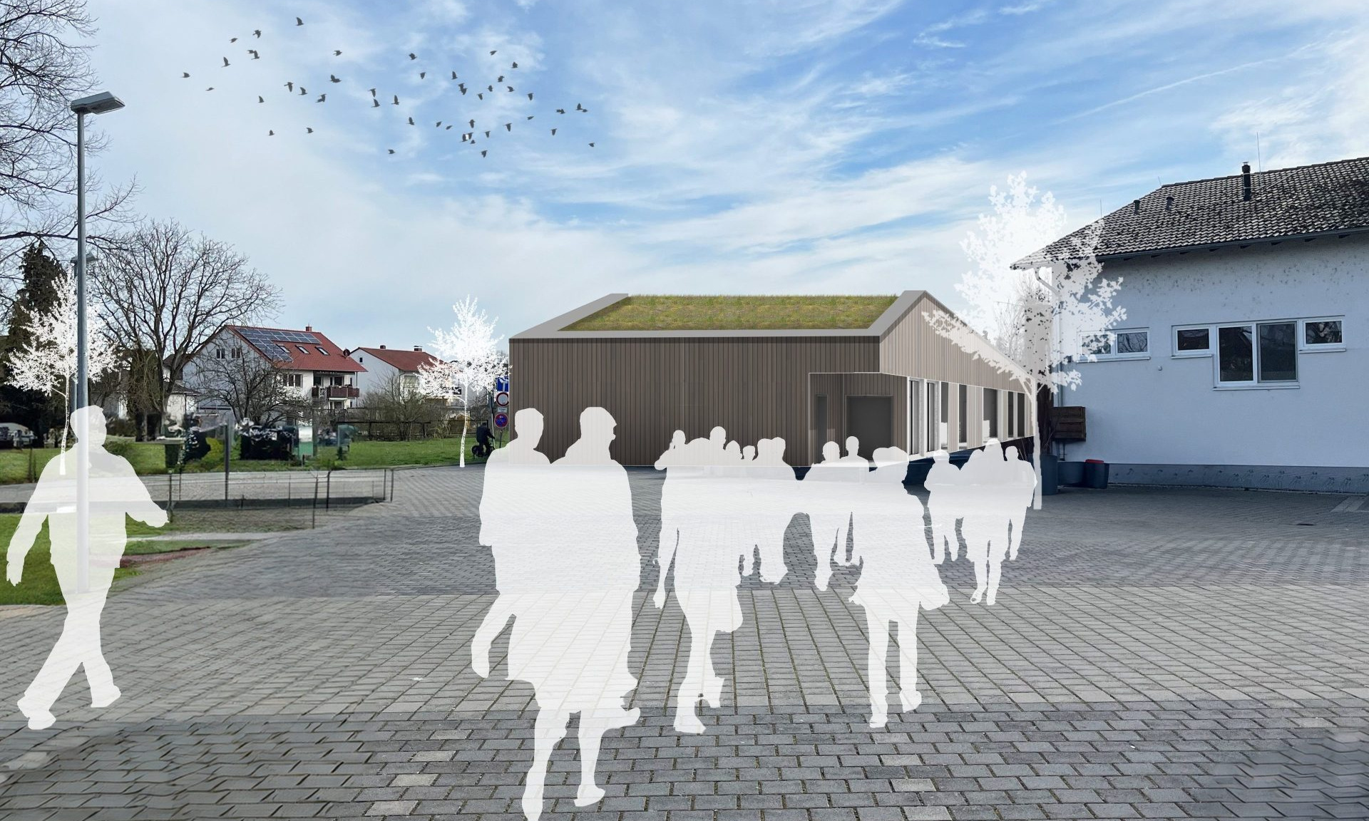 Visualisierung des neuen Funktionsgebäudes in Büttelborn