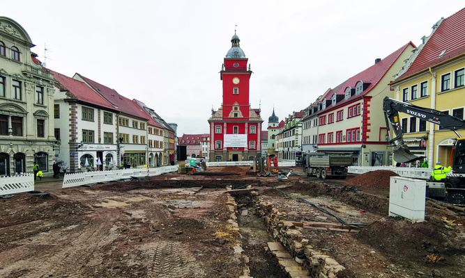 Bauarbeiten am Unteren Hauptmarkt