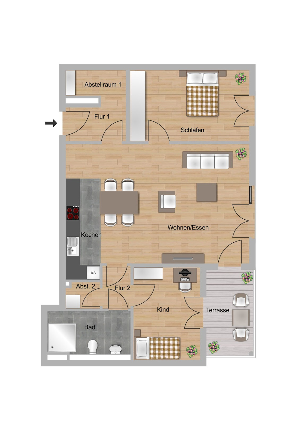 Grundriss Typ 3-O1