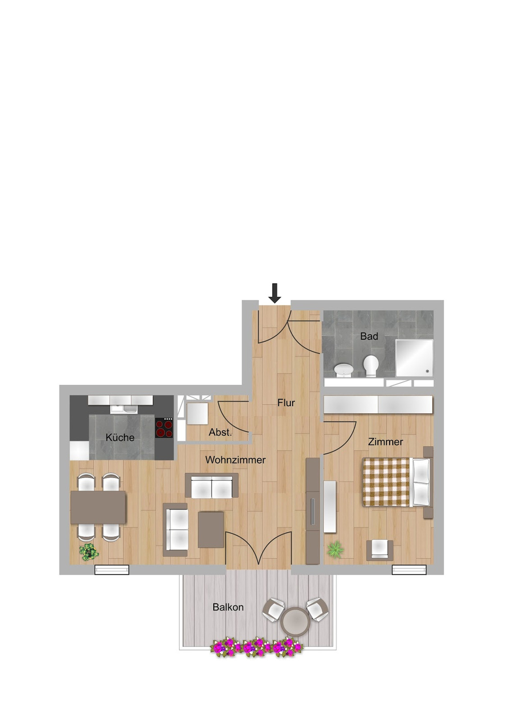 Häherweg 2-Zimmer Mitte