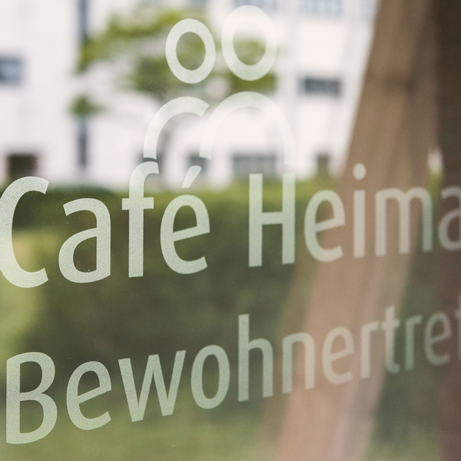 Bild von der Eingangstür Café Heimat