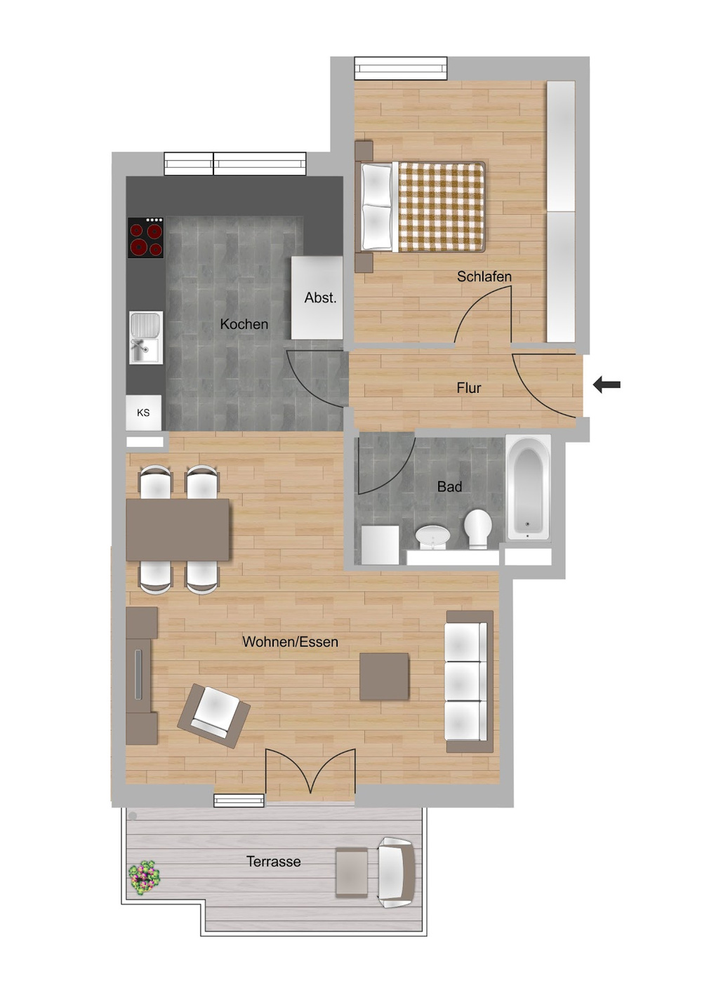 Grundriss Typ 2-G