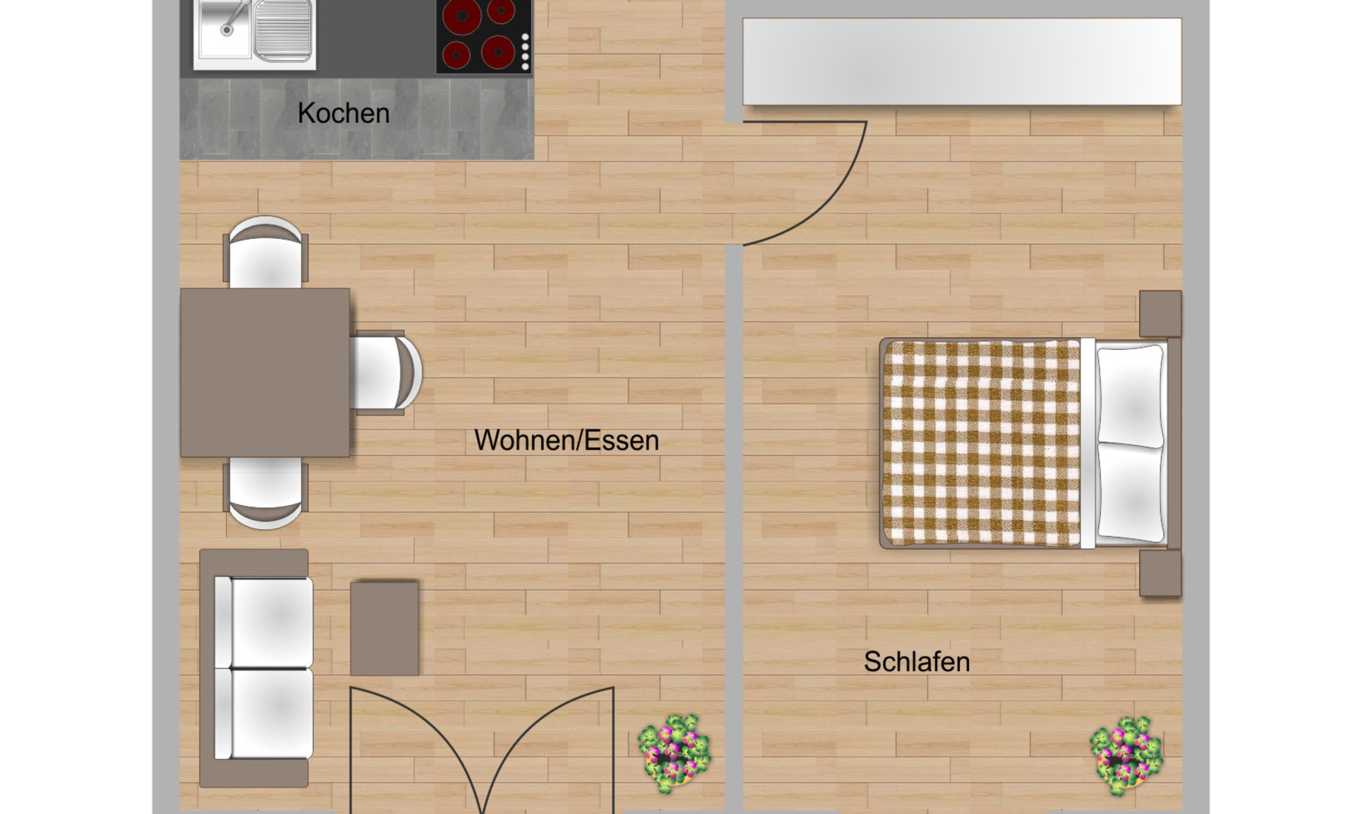 2-Zimmer-Wohnung ca. 53,01 m²