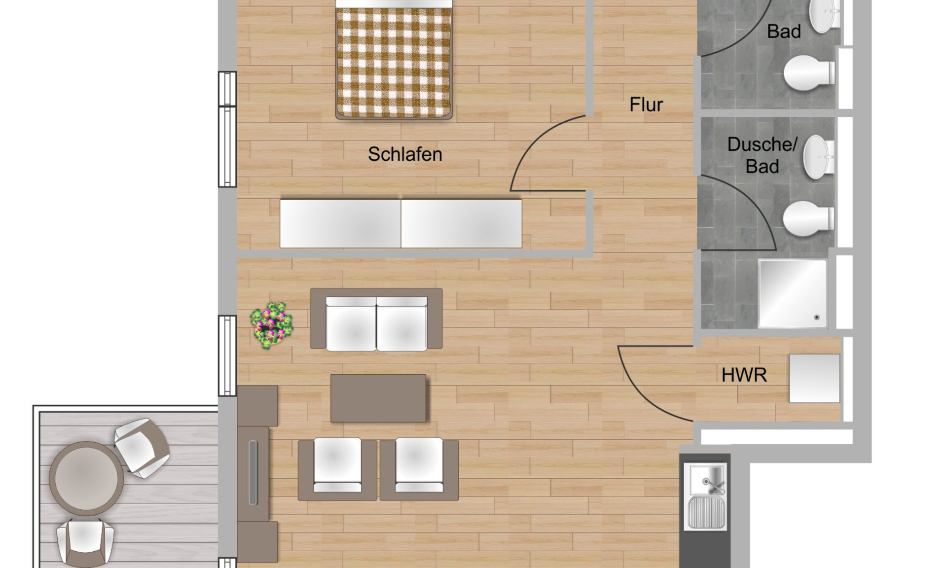 3-Zimmer-Wohnung ca. 84,56 m²