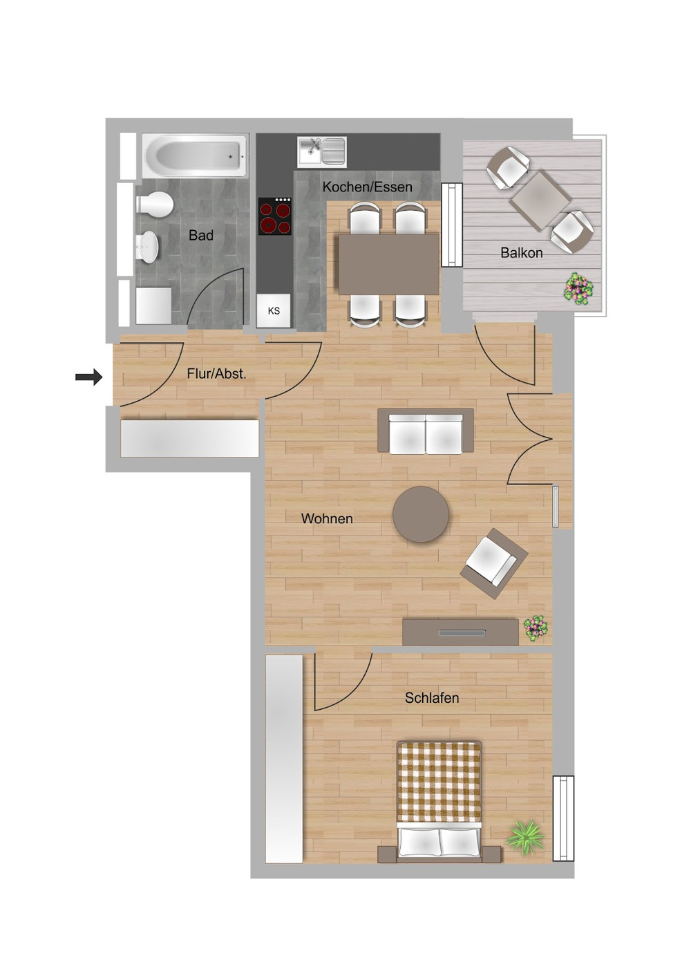 Grundriss Typ 2-D1