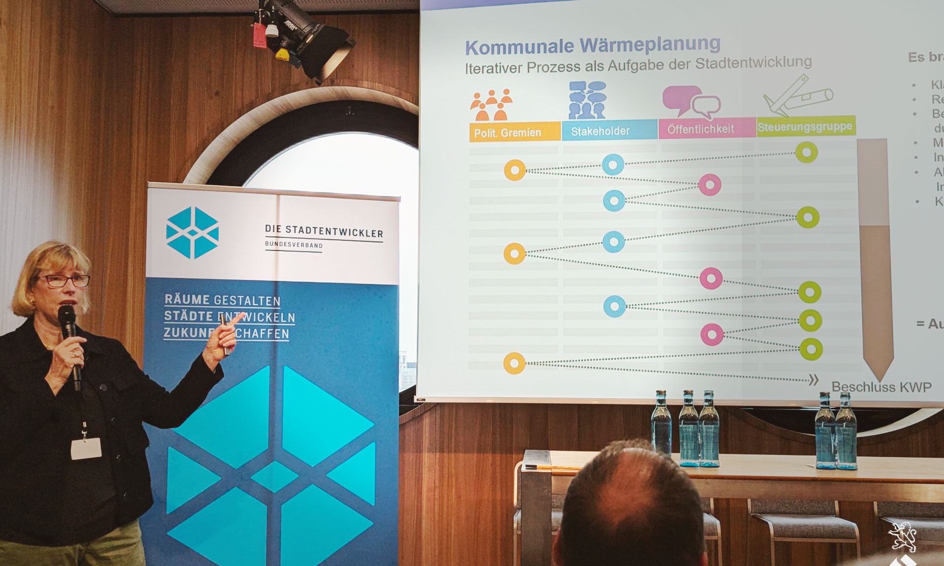 NHW-Geschäftsführerin Monika Fontaine-Kretschmer bei ihrem Impulsvortrag auf dem NSP in Heidelberg