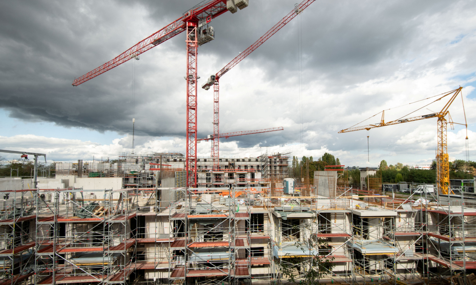 Baustelle auf der Mainhöhe in Kelsterbach