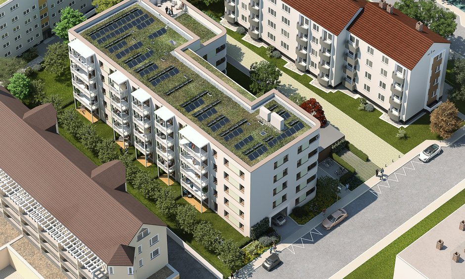 Visualisierung Neubau Melibocusstraße