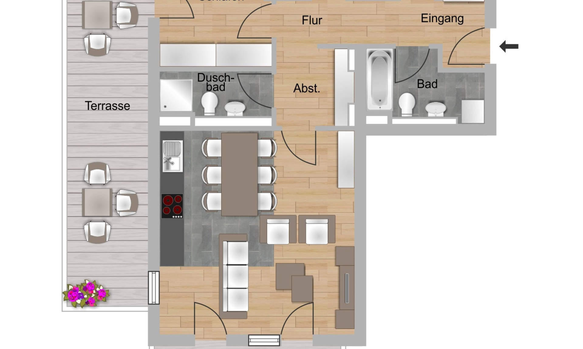3-Zimmer-Wohnung ca. 112,3 m²
