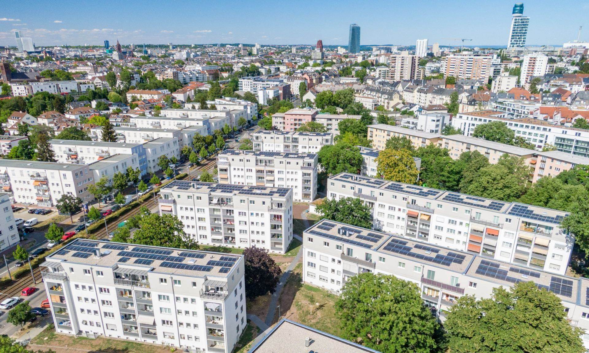 Luftbild der Fritz-Kissel-Siedlung in Frankfurt