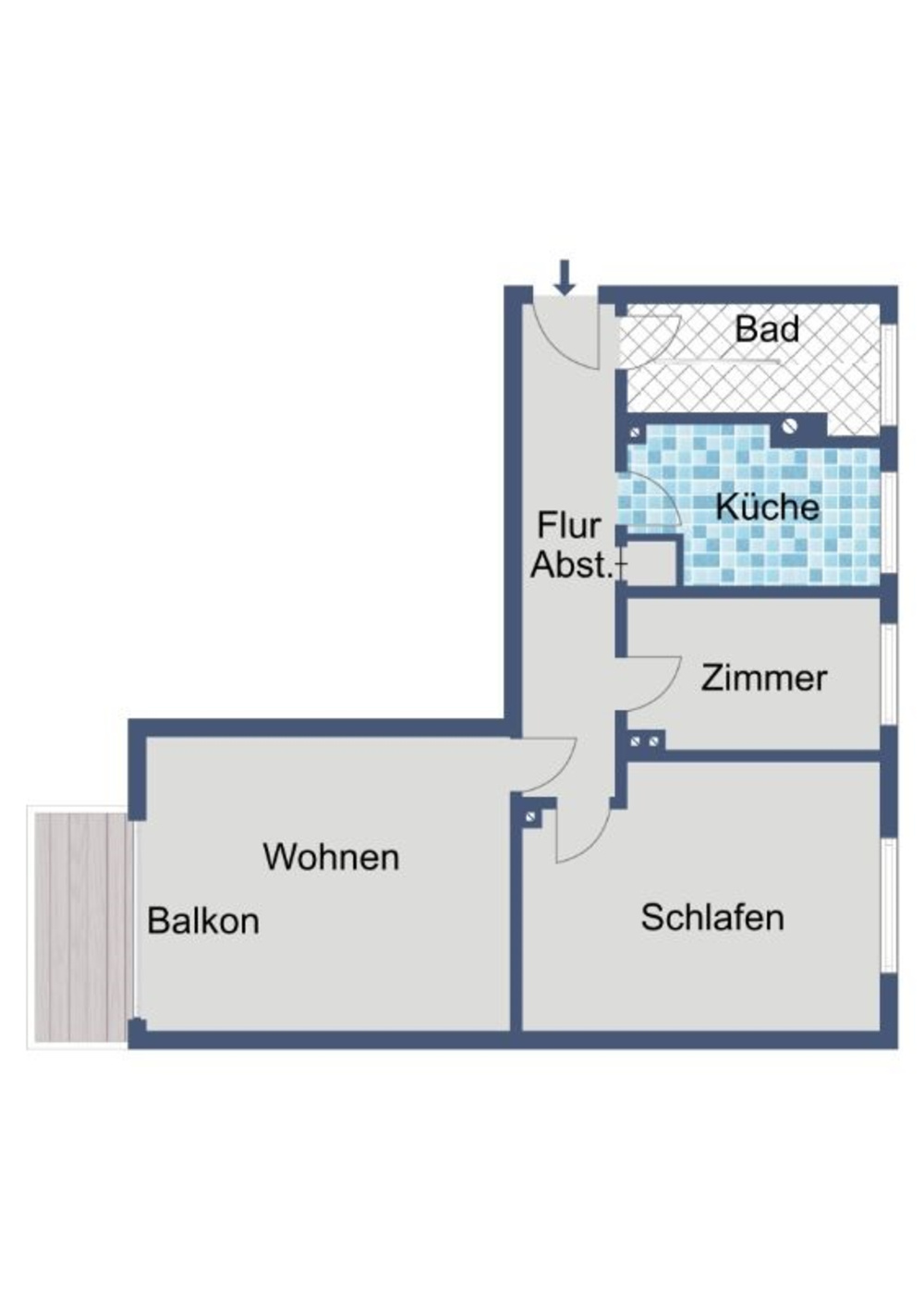 Heidelberger Straße 141, links 3 Zimmer