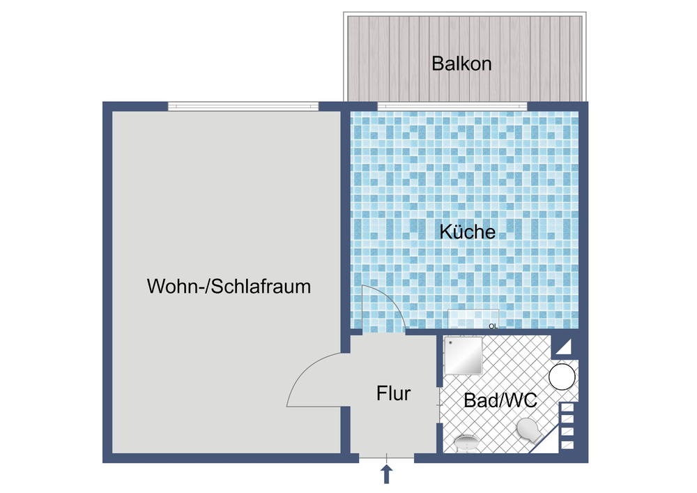 Grundriss EG + OG mitte