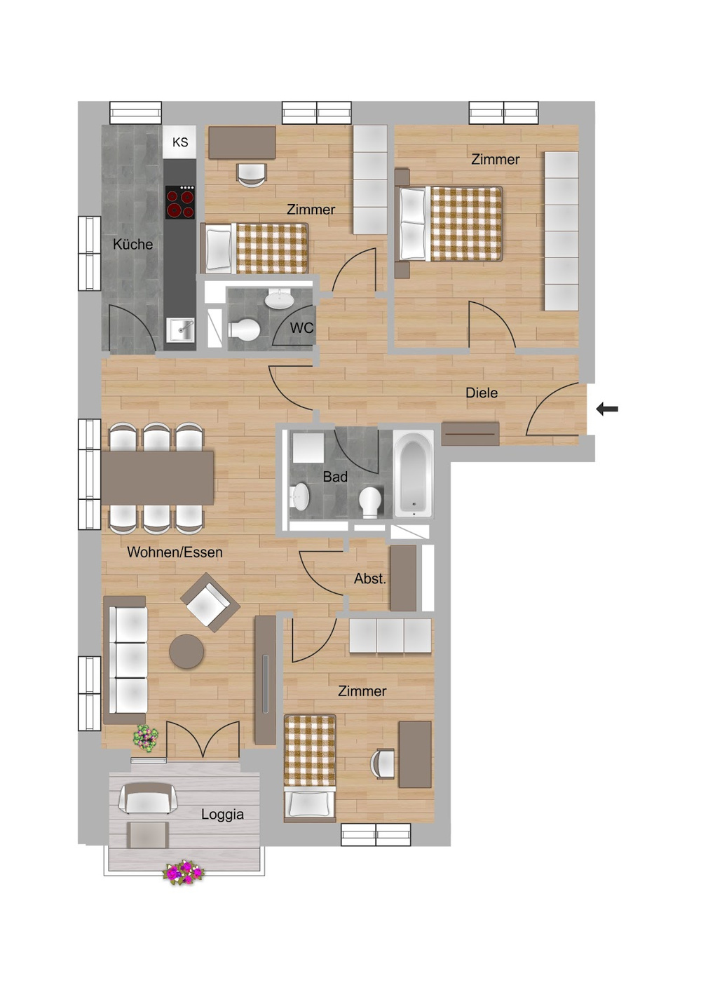Wohnungstyp_K_rechts__92,38_4ZM_Valentina-Archipowa-Strasse_7