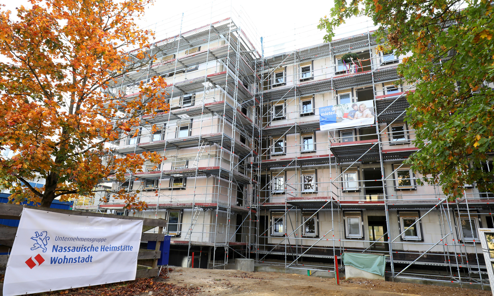 Der Neubau der 39 Wohnungen schreitet zügig voran. Foto: NHW/Thomas Rohnke