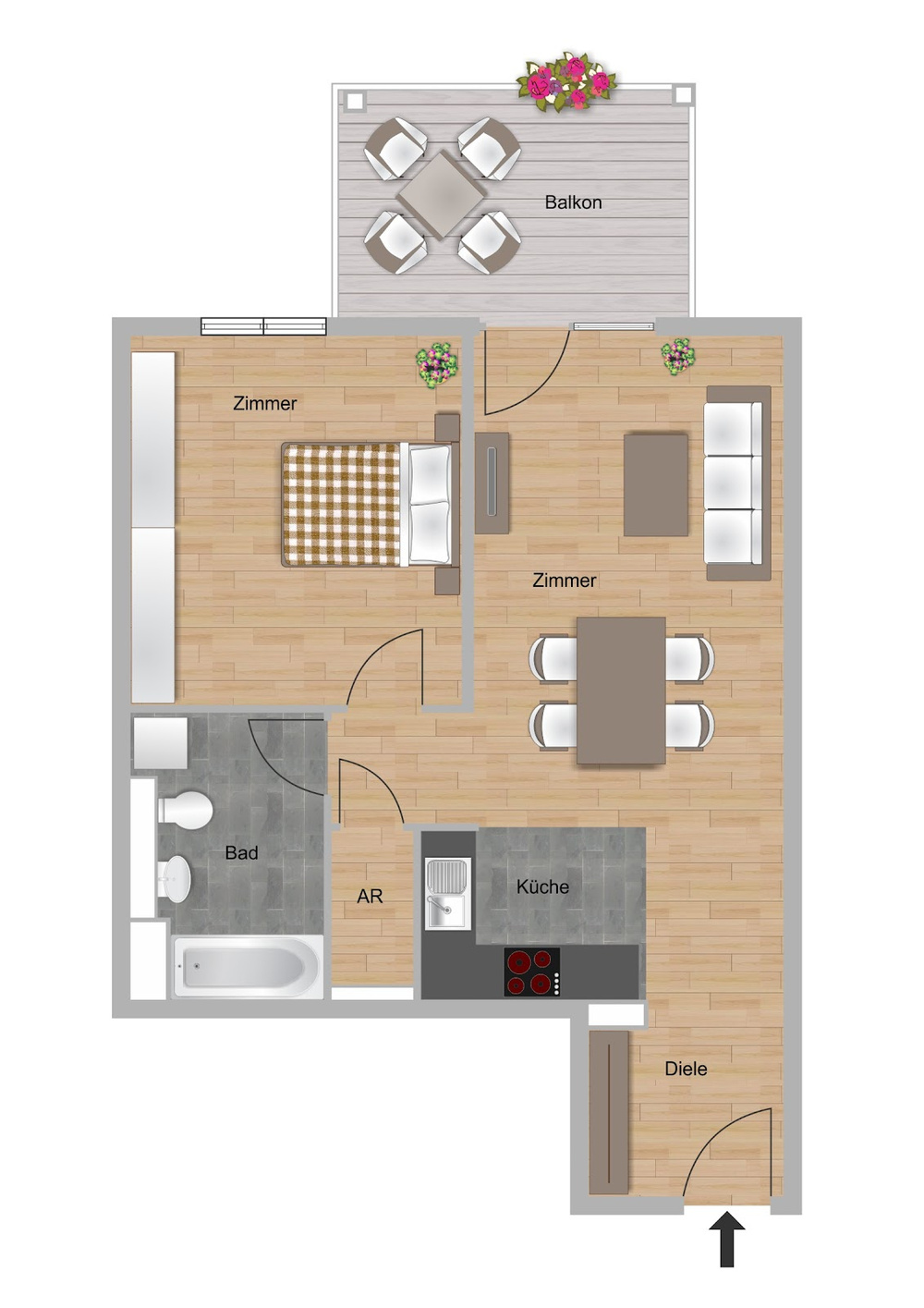 Wohnungstyp 4 (2ZM) BFS 36