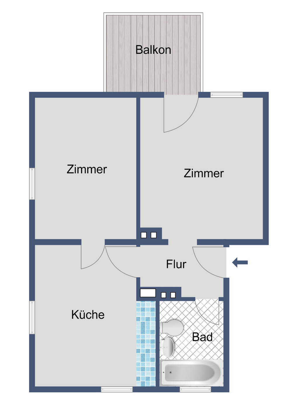Grundriss Hinter den Höfen links
