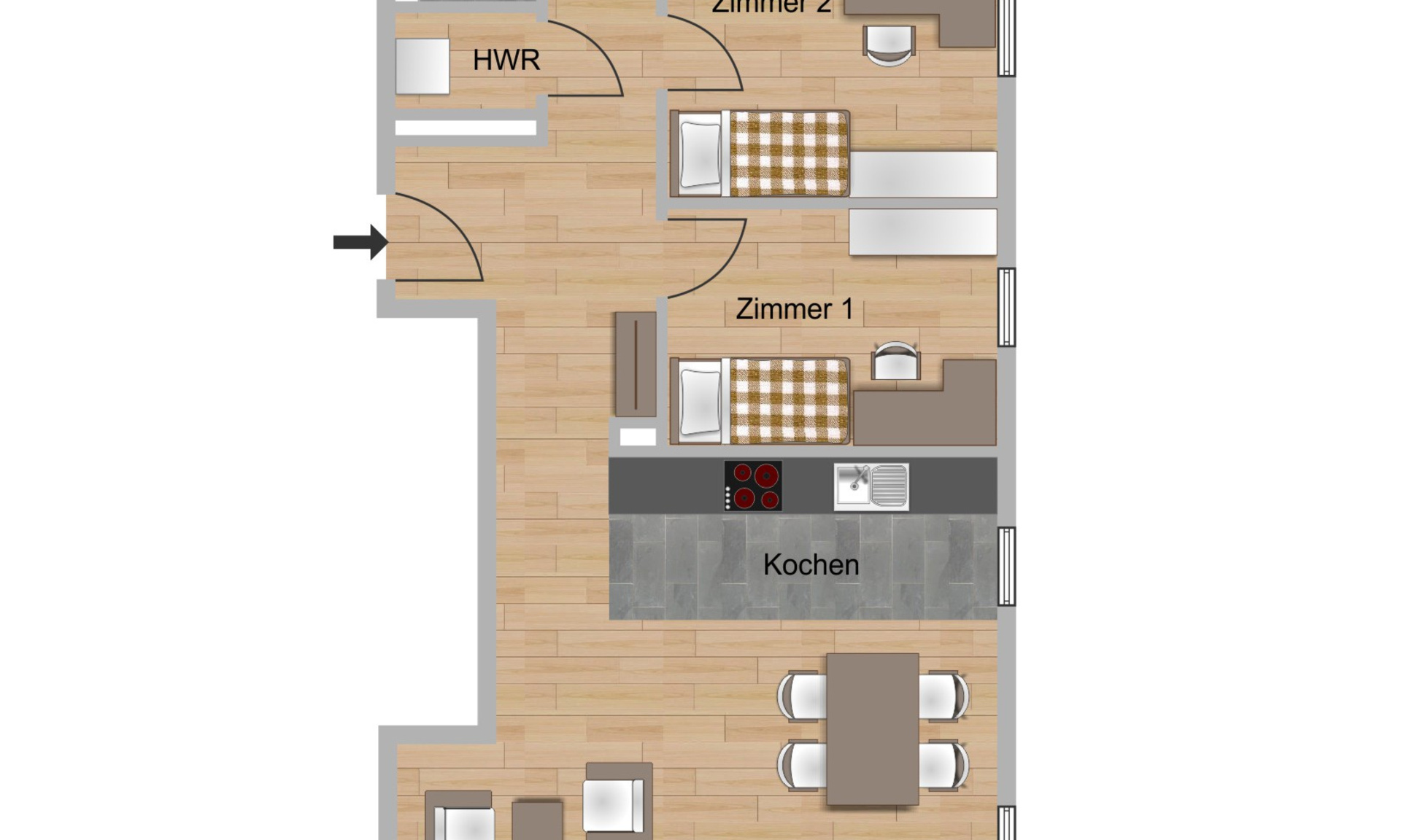 4-Zimmer-Wohnung ca. 103,01 m²