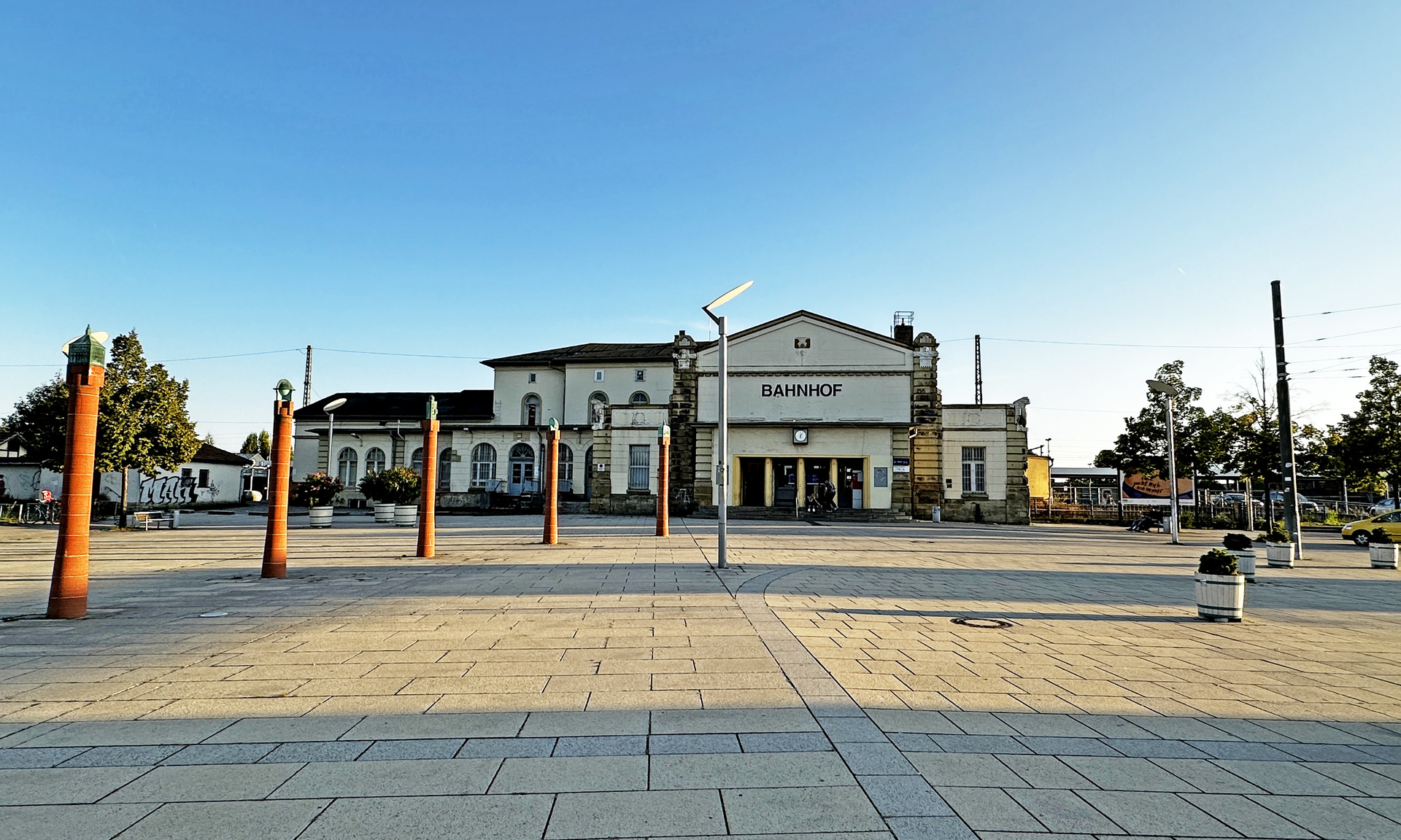 Blick auf den Gothaer Bahnhof heute