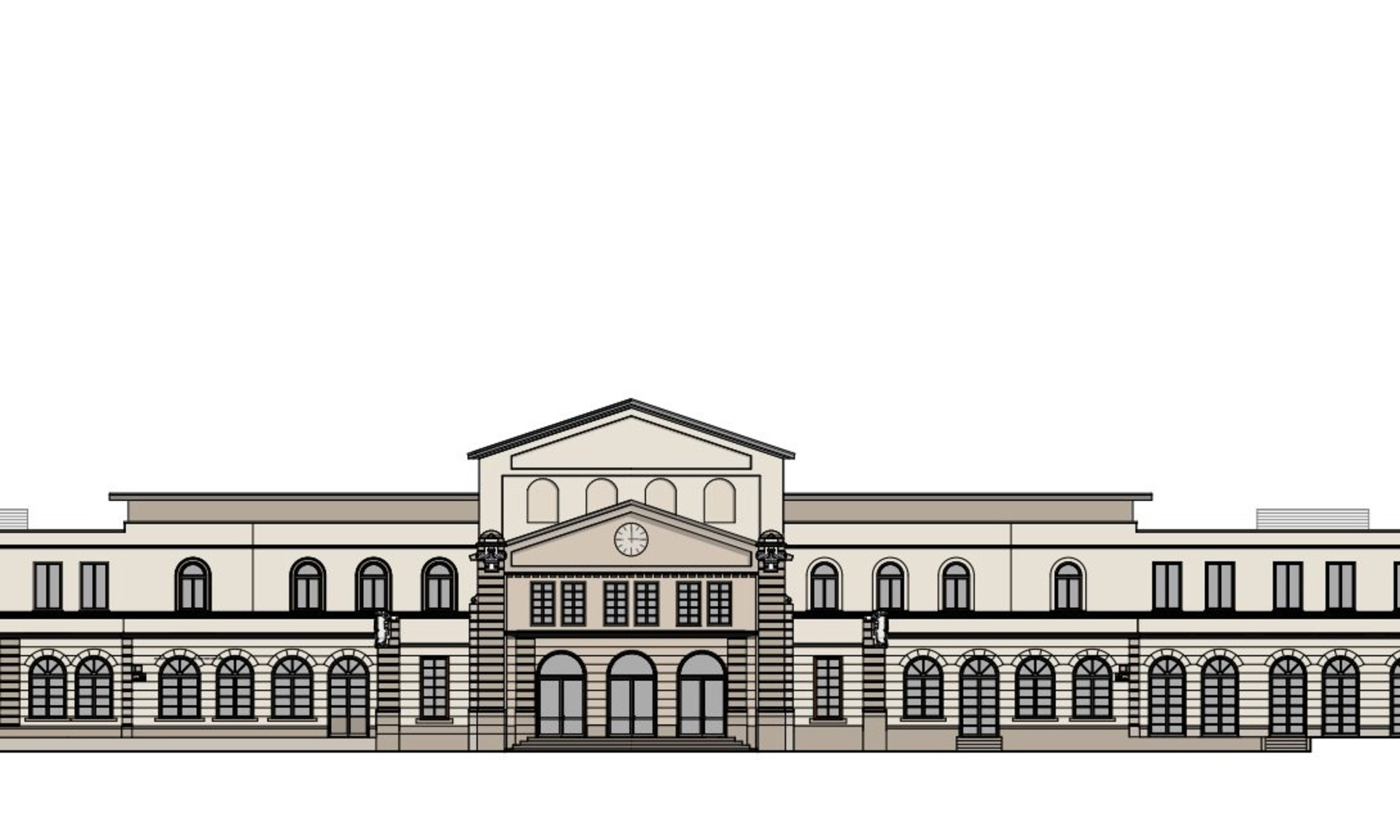 Visualisierung vom Gothaer Bahnhof nach den Sanierungsarbeiten