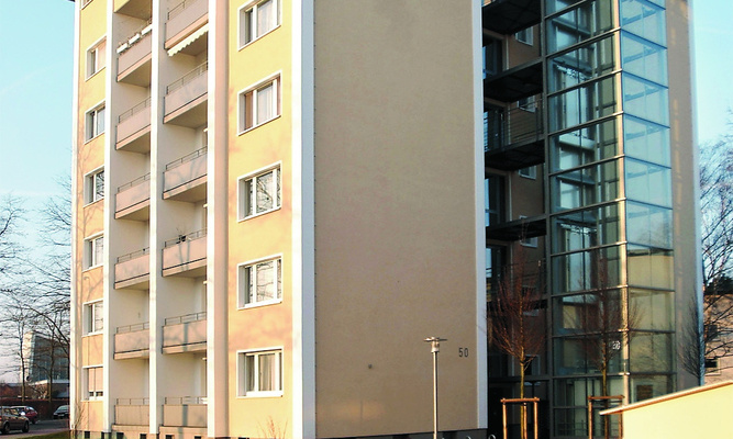 Modernisierte Fritz-Kissel-Siedlung in Frankfurt-Sachesenhausen