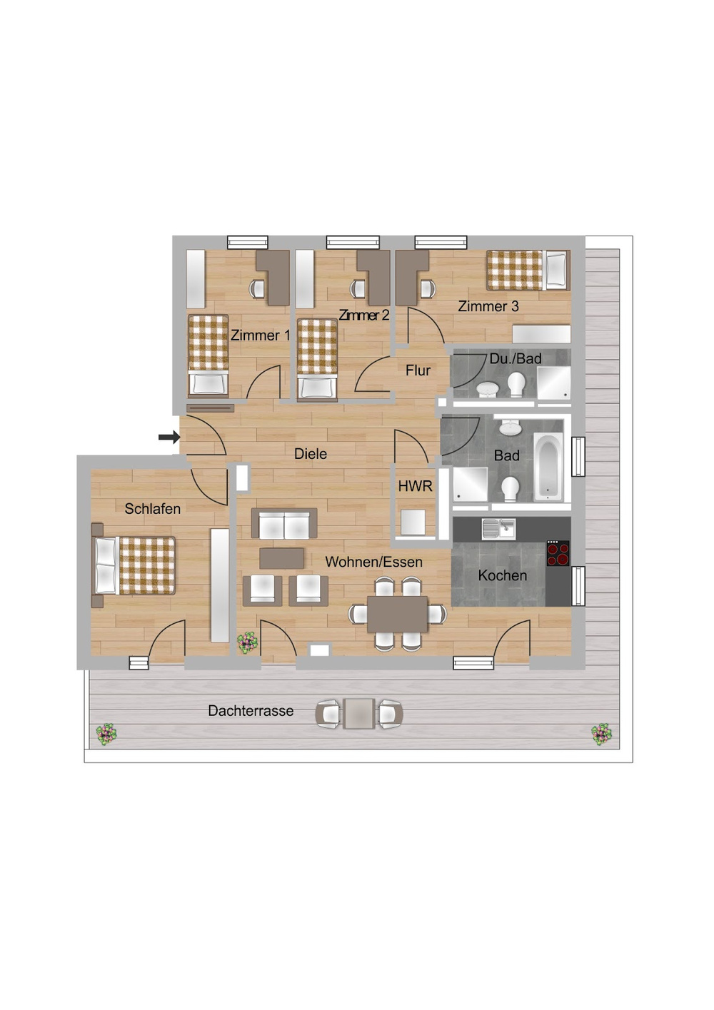 D.03.02_3.OG links_5 Zi._127,17 m²