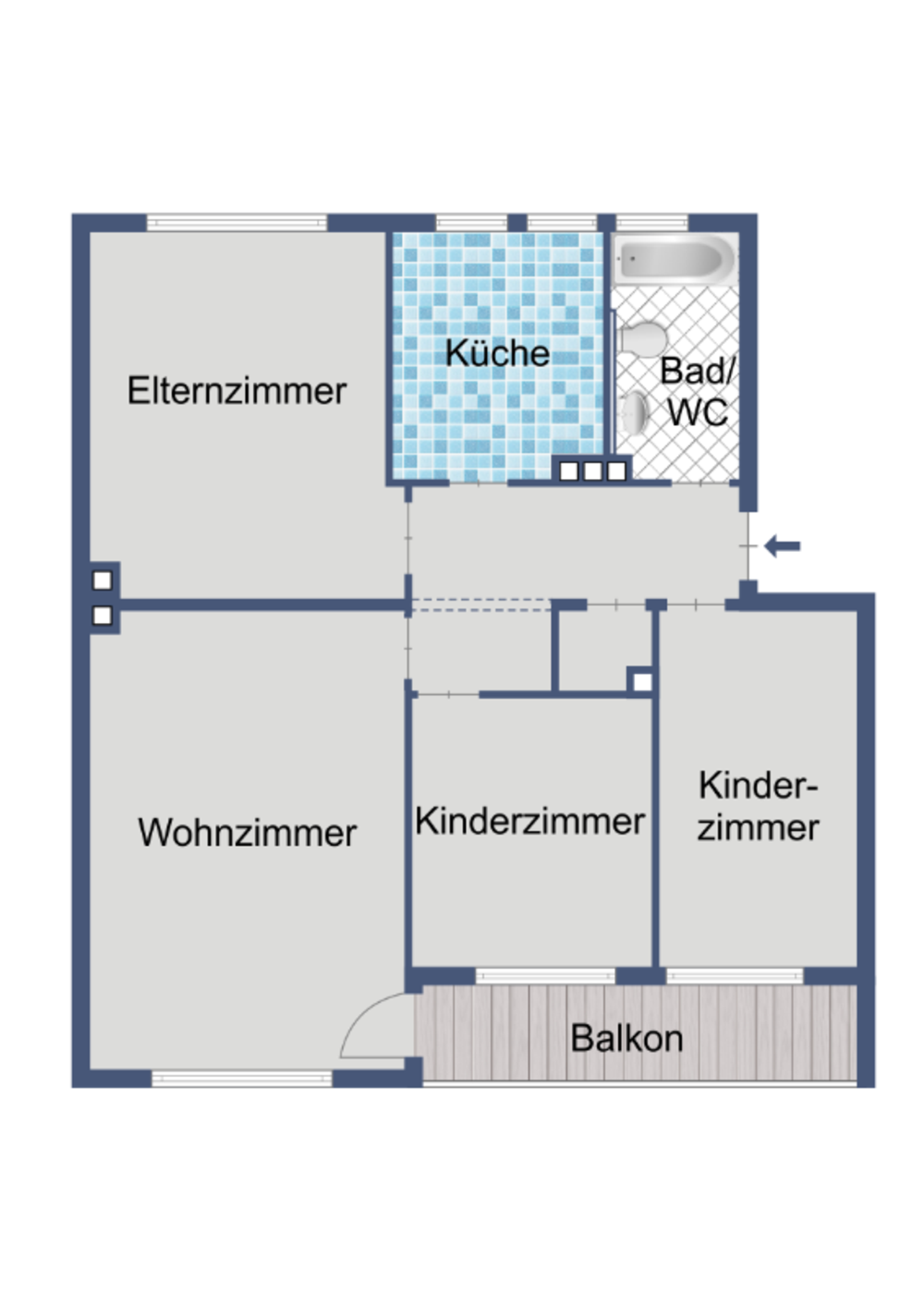 Oetkerstraße 16 Grundriss 1. OG rechts