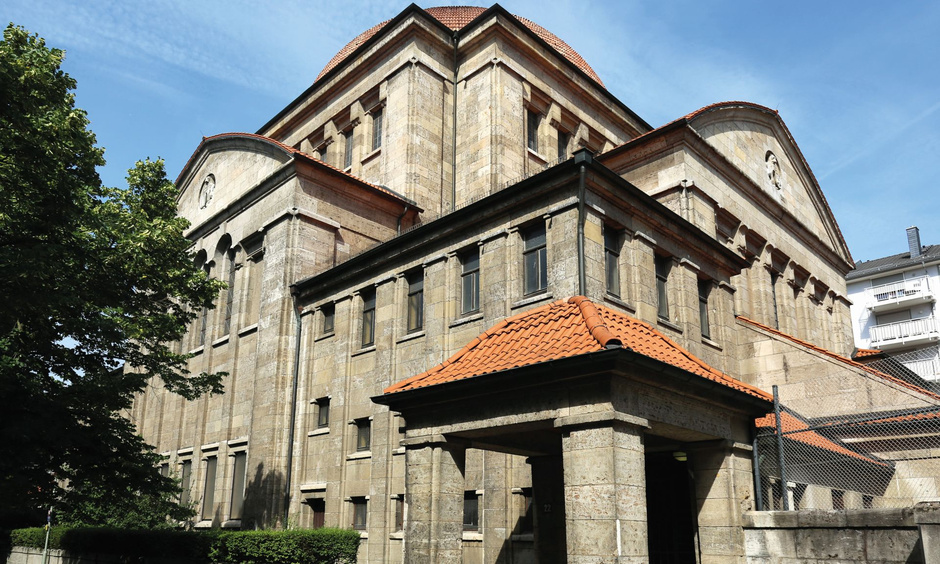 Ansicht der Westendsynagoge in Frankfurt