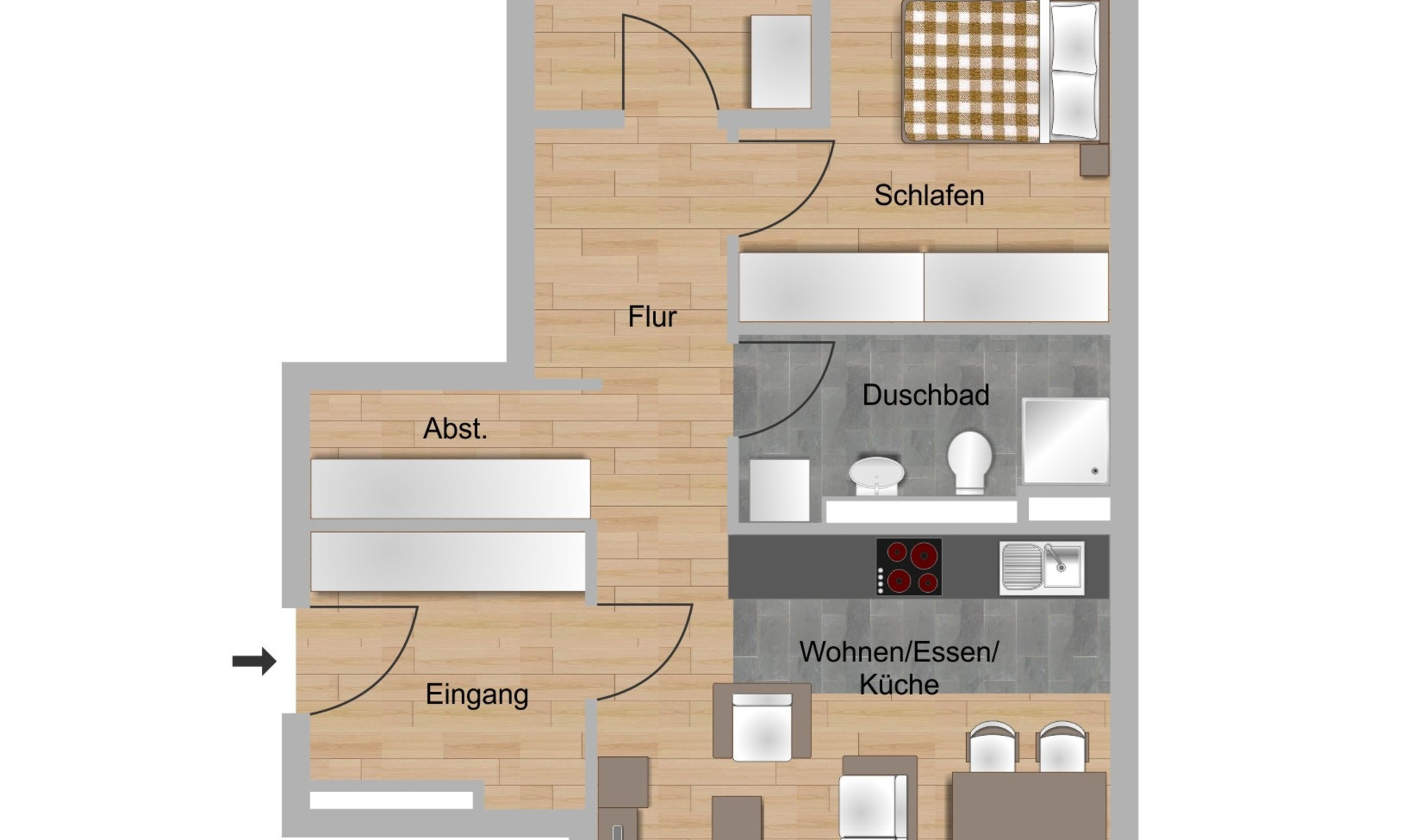 2-Zimmer-Wohnung ca. 77,84 m²