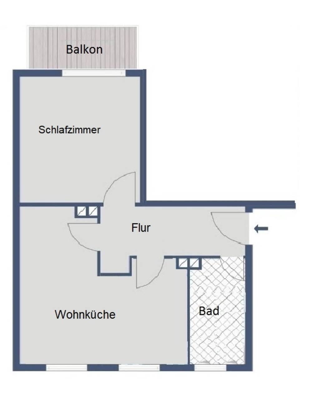 Kassel, Igelsburgstraße 30 Grundriss 1. OG links