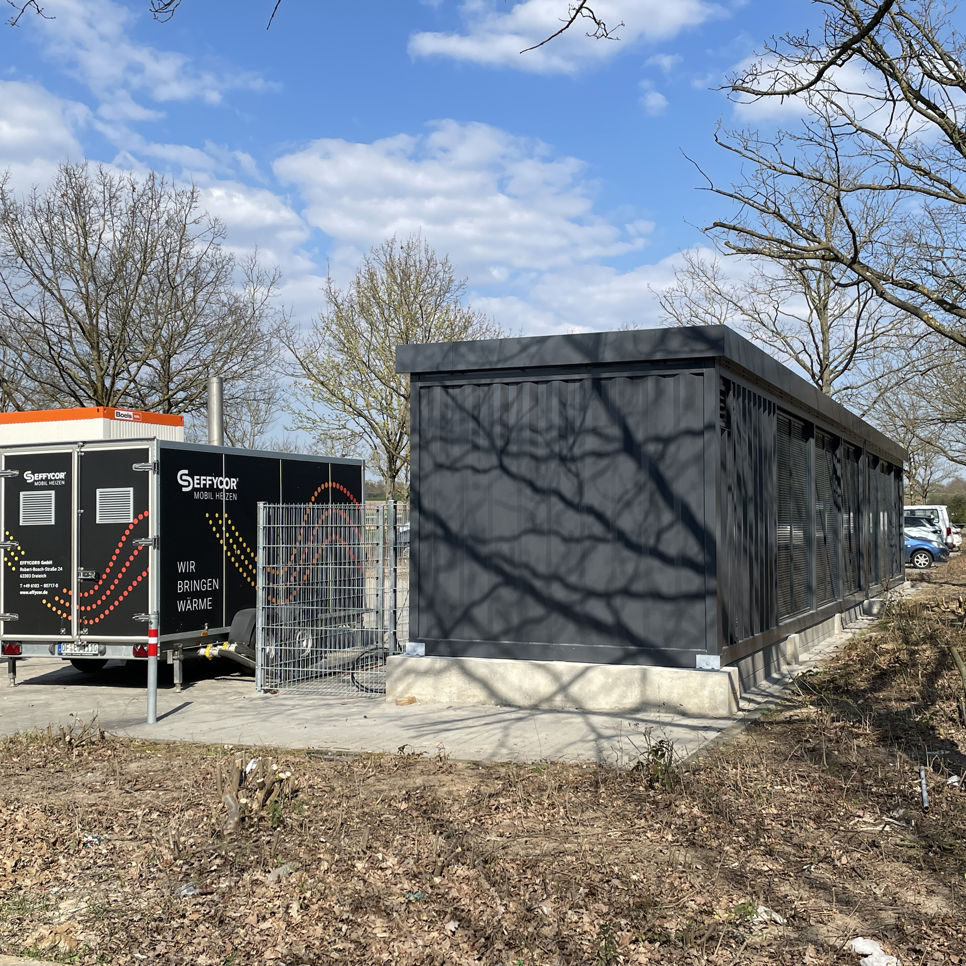 Ansicht Wärmepumpen-Container in Mainz-Kastel