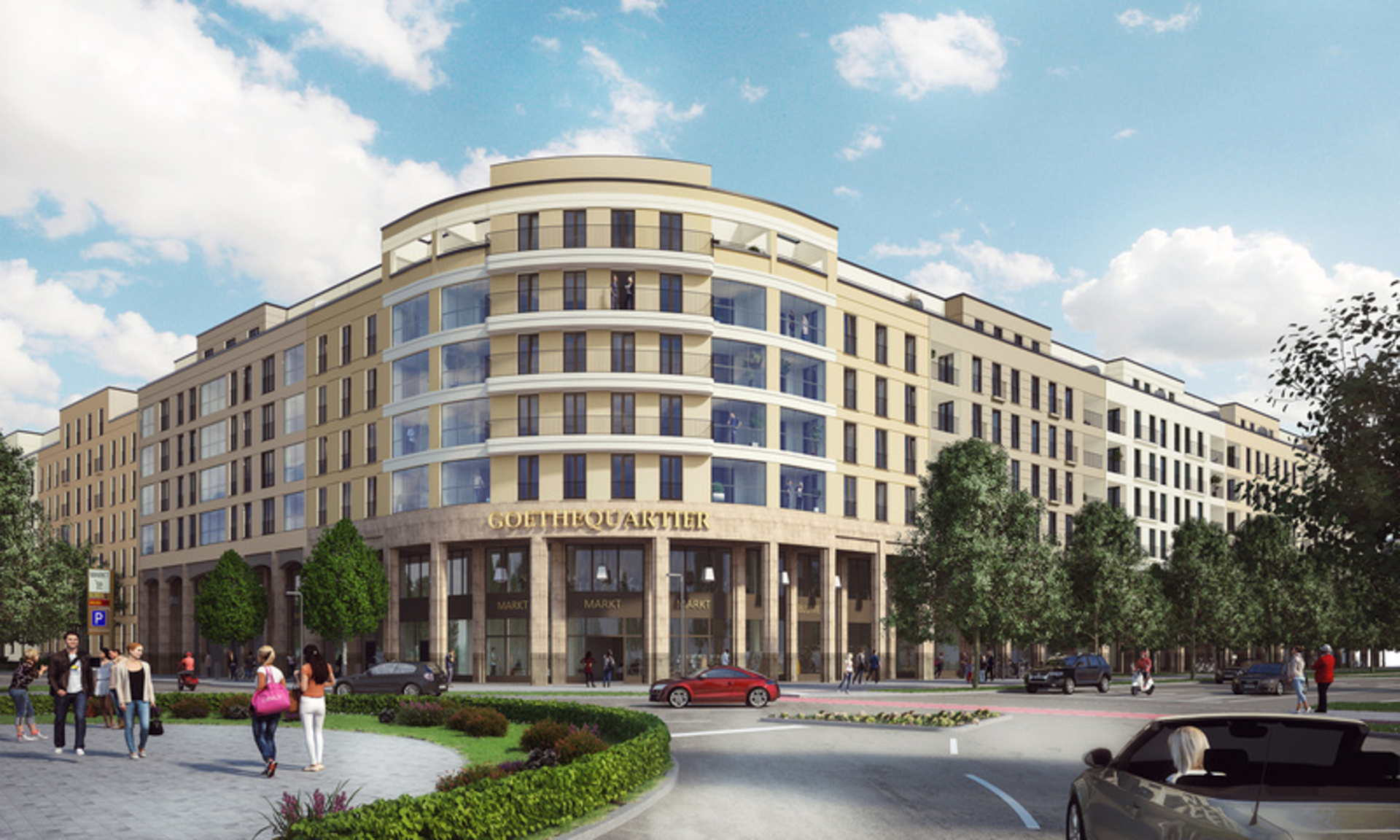 Moderne Blockrandbebauung