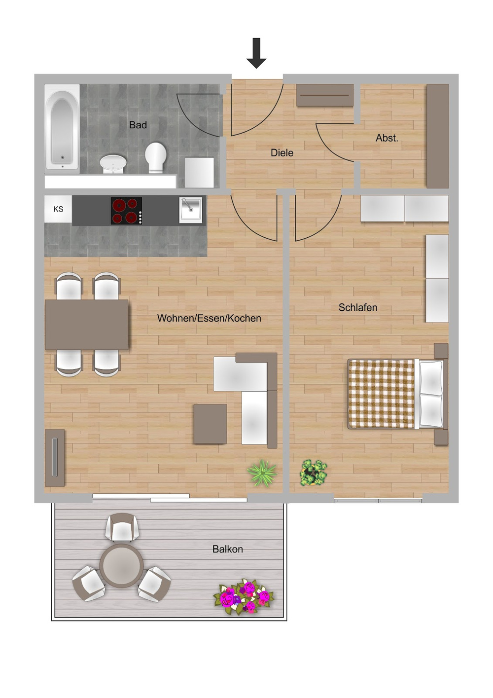 Grundriss_S4177_Meerweinstrasse_15_17_Whg_3_10_17 - 2 Zimmer