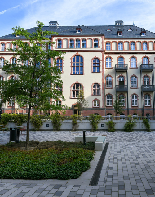 Wohnen im Alten Gericht: Großzügige Wohnung mit Gewölbedecken und Rundbogen-Doppelfenstern
