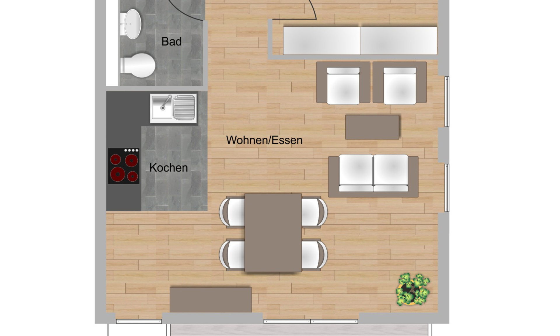 2-Zimmer-Wohnung ca. 70,68 m²