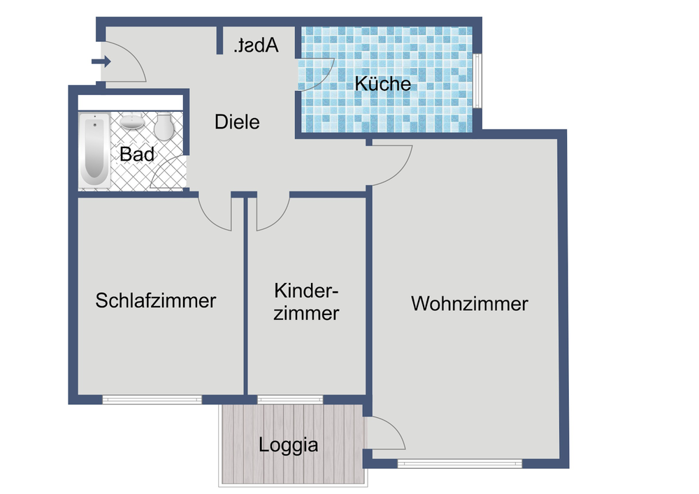Grundriss Whg Nr. 6