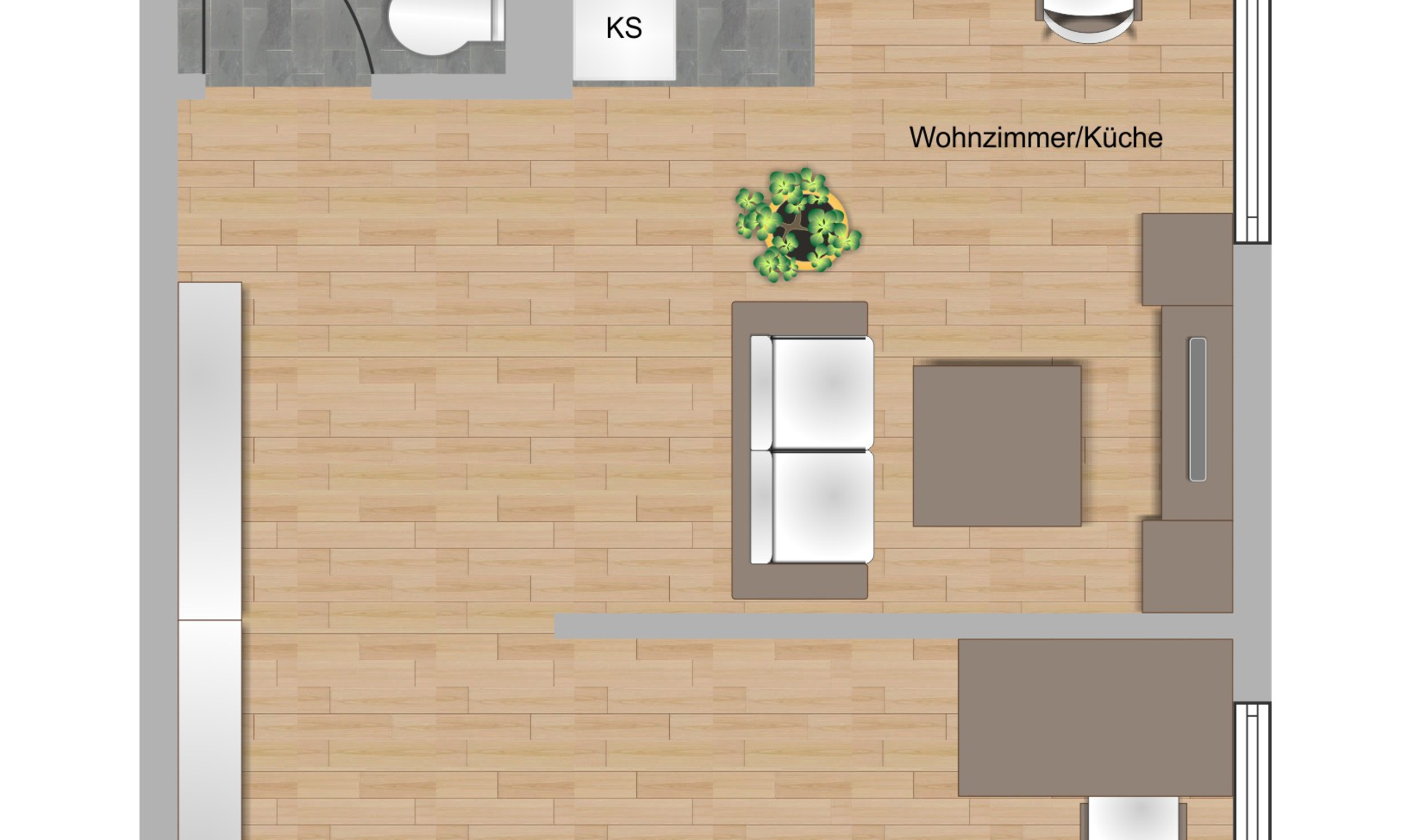 1-Zimmer-Wohnung ca. 44,93 m²