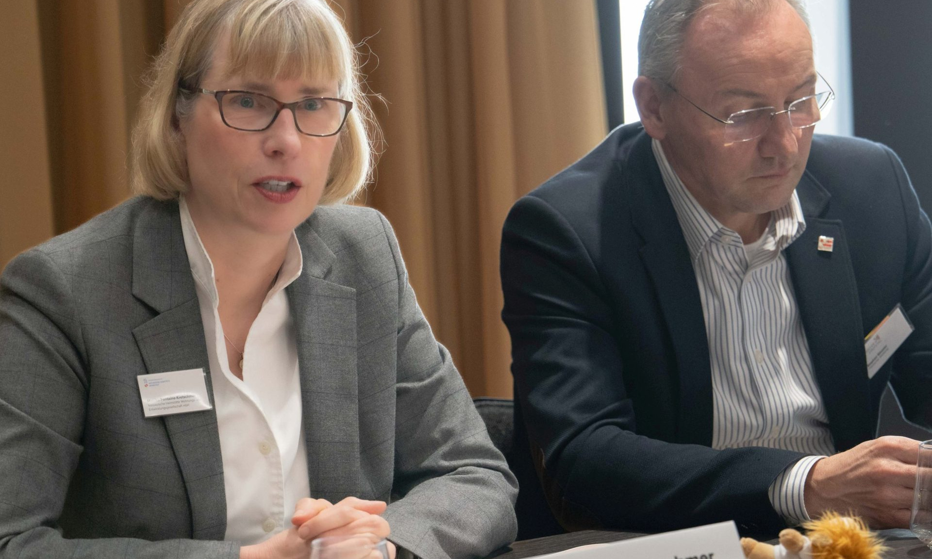 Monika Fontaine-Kretschmer, Geschäftsführerin der NHW, beim Treffen des Zukunftsbündnisses für den Sozialen Zusammenhalt