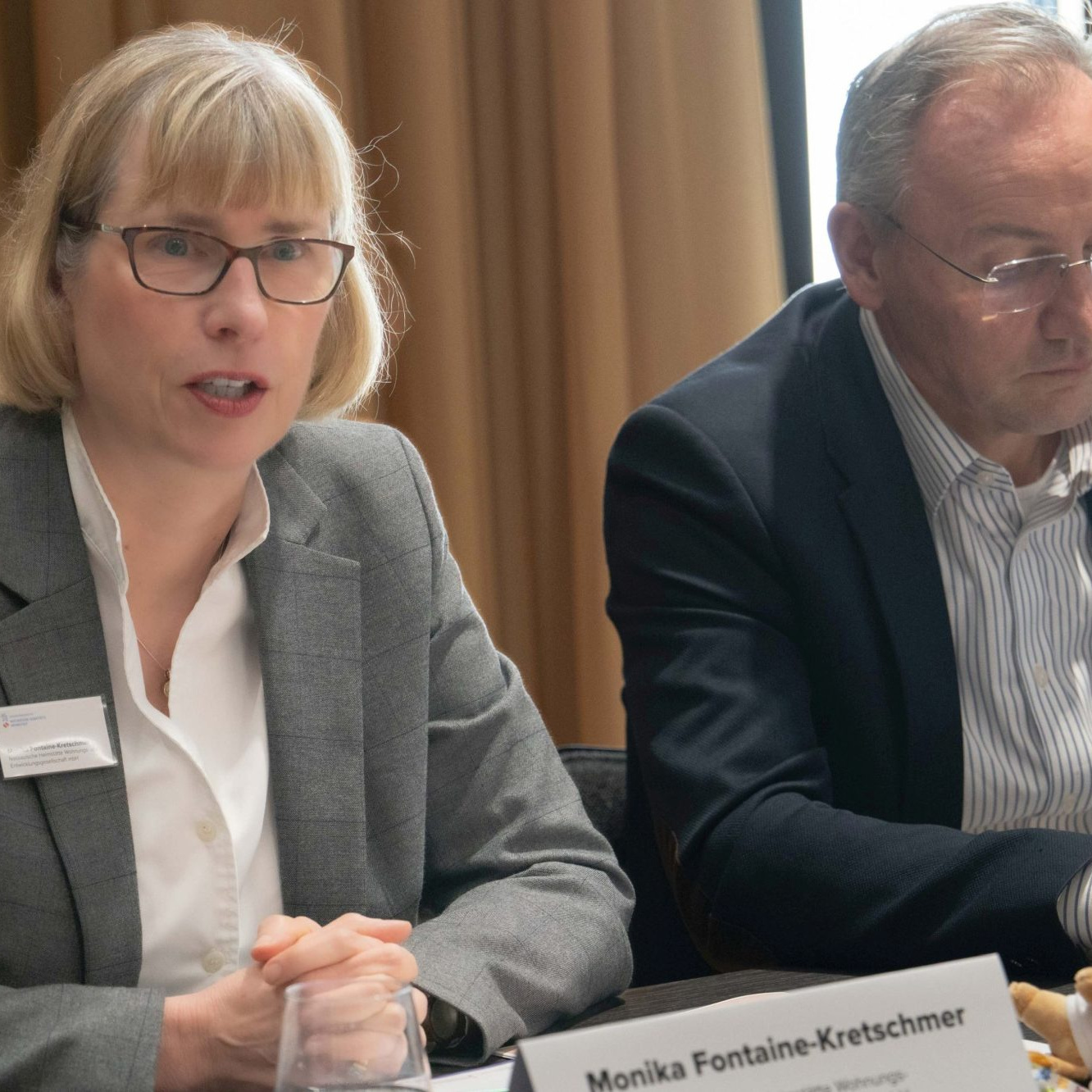 Monika Fontaine-Kretschmer, Geschäftsführerin der NHW, beim Treffen des Zukunftsbündnisses für den Sozialen Zusammenhalt