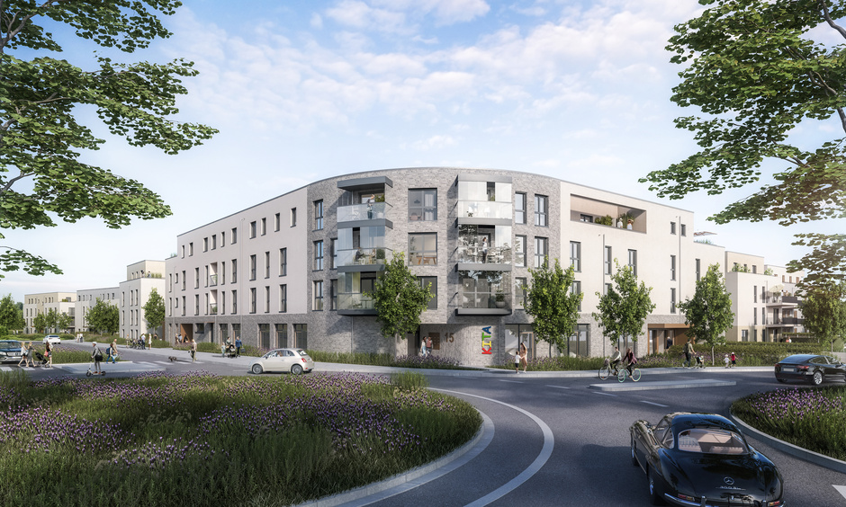Visualisierung Neubau Wiesbaden-Delkenheim