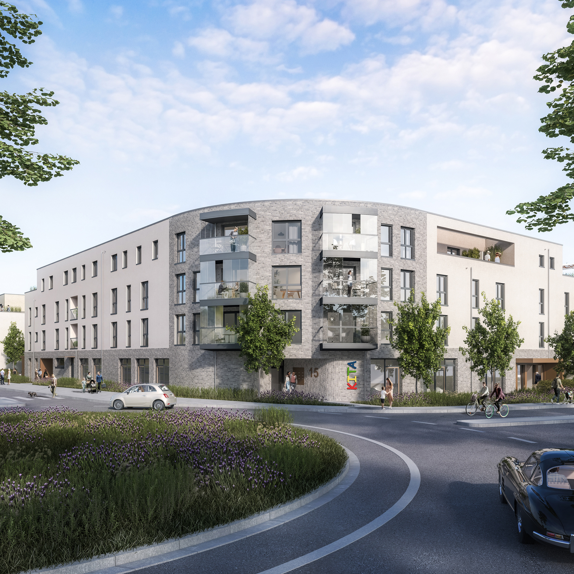 Visualisierung Neubau Wiesbaden-Delkenheim