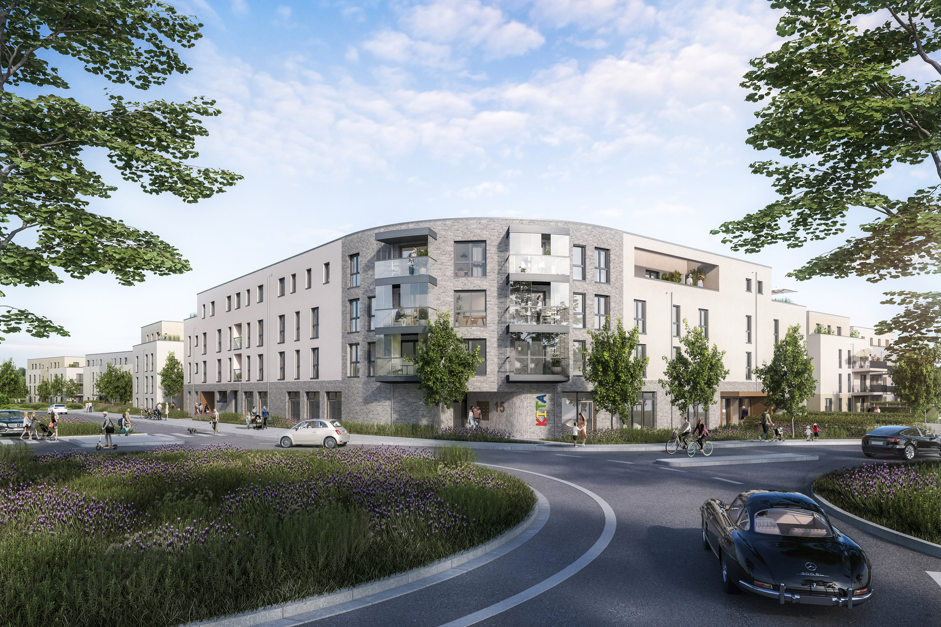 Visualisierung Neubau Wiesbaden-Delkenheim