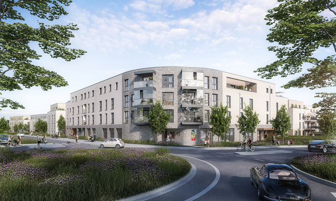 Visualisierung Neubau Wiesbaden-Delkenheim