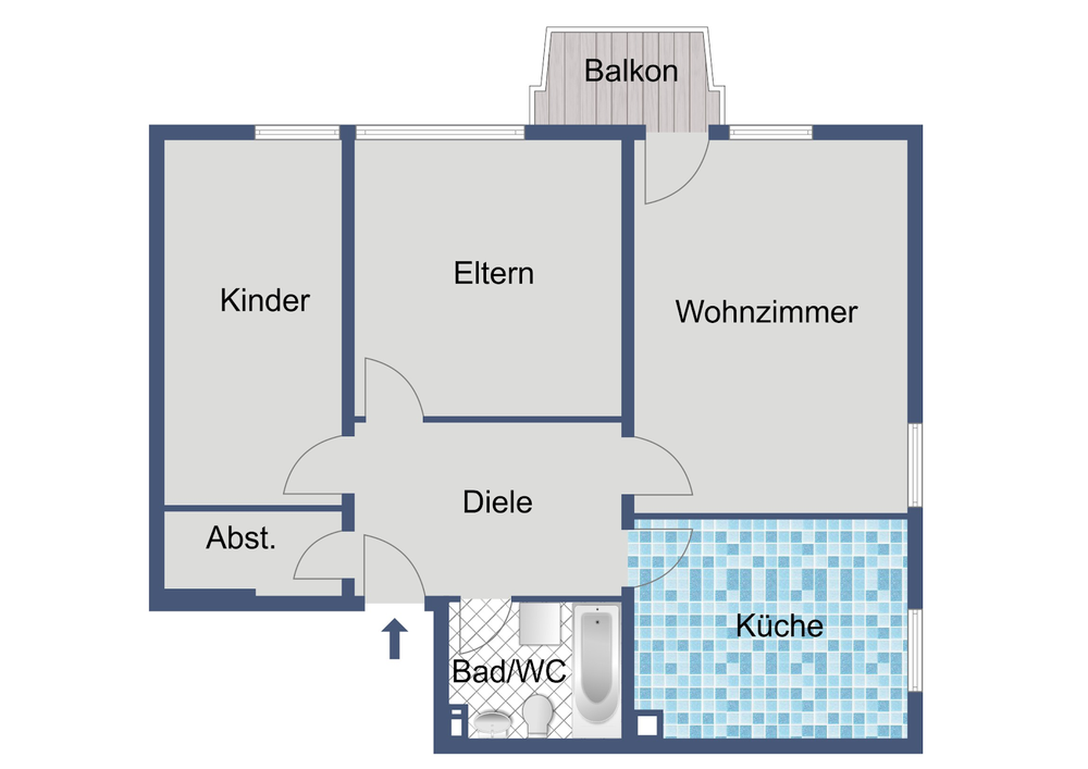 Grundriss Schützengraben 33 mitte links