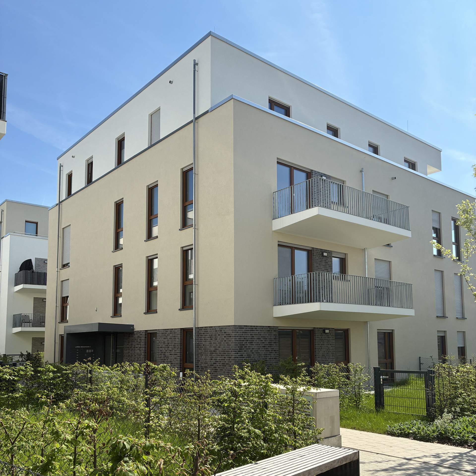 Außenansicht Gebäude im Elisabethentor in Wiesbaden-Delkenheim Neubauprojekt der NHW