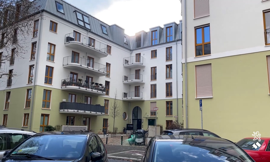 Aussenansicht des Gebäudes der Lebenshilfe in Frankfurt. 